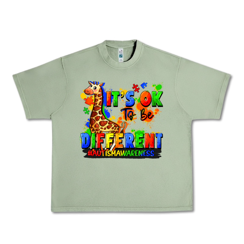 It's Ok To Be Different Autism Awareness Urban Heavy Tee by FaDigitalArtStudio | Teevron