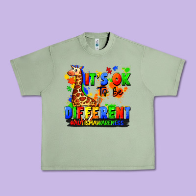 It's Ok To Be Different Autism Awareness Urban Heavy Tee Designed By Fadigitalartstudio