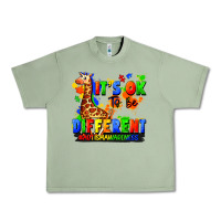 Oil Green it's ok to be different autism awareness Urban Heavy Tee - FaDigitalArtStudio