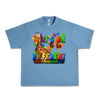Pebble Blue it's ok to be different autism awareness Urban Heavy Tee - FaDigitalArtStudio
