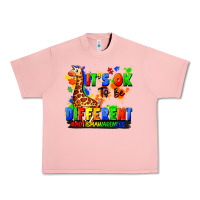 Salmon it's ok to be different autism awareness Urban Heavy Tee - FaDigitalArtStudio