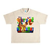 Sandshell it's ok to be different autism awareness Urban Heavy Tee - FaDigitalArtStudio