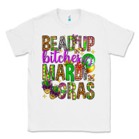 White Bead up bitches it's Mardi Gras Classic Tee - HowdyJamesFarm
