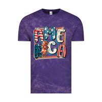 Cloud Purple America with lightning bolt 4th of july Vintage Tee - FaDigitalArtStudio