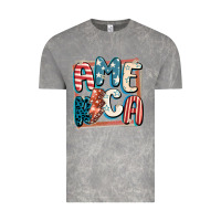 Cloud Rock America with lightning bolt 4th of july Vintage Tee - FaDigitalArtStudio