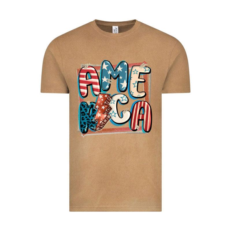 America With Lightning Bolt 4th Of July Vintage Tee by FaDigitalArtStudio | Teevron