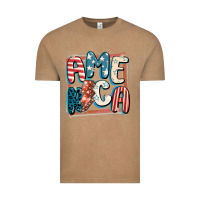 Vintage Coffee America with lightning bolt 4th of july Vintage Tee - FaDigitalArtStudio