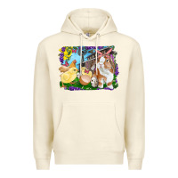 Sandshell easter farm chicks and bunny Premium Hoodie - RanaPortraitStore