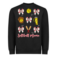Black softball coquette bow Heavyweight Sweatshirt - JahusDesignShop