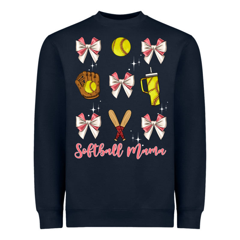 Softball Coquette Bow Heavyweight Sweatshirt by JahusDesignShop | Teevron