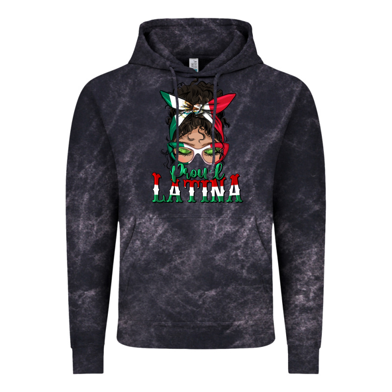 Proud Latina Messy Bun Mama Vintage Hoodie by BundleAndBundleShop | Teevron