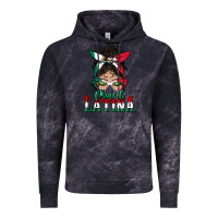 Cloud Black proud latina messy bun mama Vintage Hoodie - BundleAndBundleShop