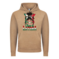 Vintage Coffee proud latina messy bun mama Vintage Hoodie - BundleAndBundleShop