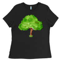 Black tree fa element 1 Ladies Tee - FaDigitalArtStudio