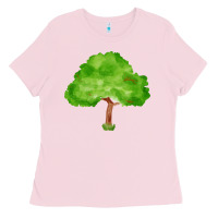 Bubblegum Pink tree fa element 1 Ladies Tee - FaDigitalArtStudio