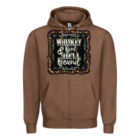 Chestnut whiskey bent hell bound black Zipper Hoodie - AdoDesignShop
