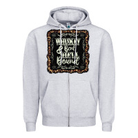 Heather Grey whiskey bent hell bound black Zipper Hoodie - AdoDesignShop