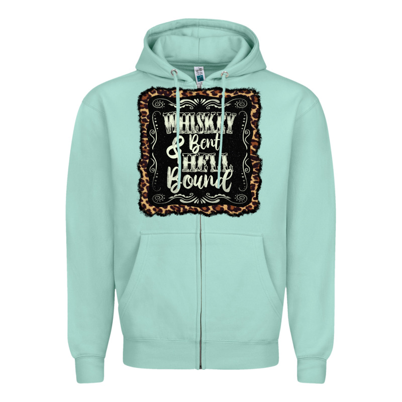 Whiskey Bent Hell Bound Black Zipper Hoodie by AdoDesignShop | Teevron