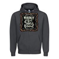Smoke whiskey bent hell bound black Zipper Hoodie - AdoDesignShop