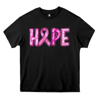 Black Western Hope Breast Cancer Heavy Core Tee - RanaPortraitStore