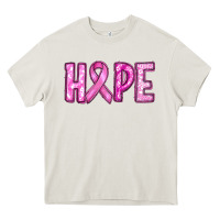 Cream Western Hope Breast Cancer Heavy Core Tee - RanaPortraitStore