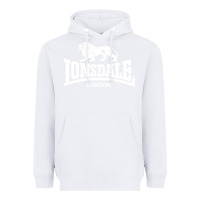 White lonsdale classic logo lion Heavyweight Hoodie - DesignPulse