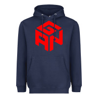 Navy GAN CUBE TIME Heavyweight Hoodie - DesignPulse