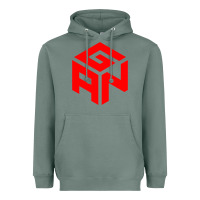 Sage GAN CUBE TIME Heavyweight Hoodie - DesignPulse