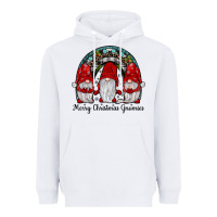 White merry Christmas Gnomes Rainbow Heavyweight Hoodie - JahusDesignShop
