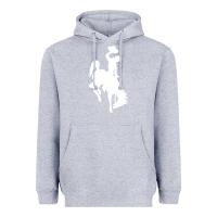 Heather Grey wyoming cowboys Heavyweight Hoodie - DesignPulse