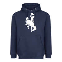 Navy wyoming cowboys Heavyweight Hoodie - DesignPulse