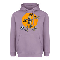 Lavender skeleton soccer player funny halloween blood moon Heavyweight Hoodie - DesignPulse