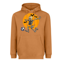 Meerkat skeleton soccer player funny halloween blood moon Heavyweight Hoodie - DesignPulse