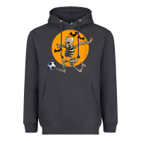 Smoke skeleton soccer player funny halloween blood moon Heavyweight Hoodie - DesignPulse