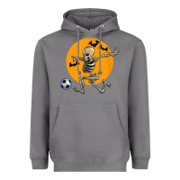 Storm skeleton soccer player funny halloween blood moon Heavyweight Hoodie - DesignPulse
