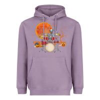 Lavender Skeleton Drummer Halloween Costume Playing Drums Mens Boys Heavyweight Hoodie - DesignPulse