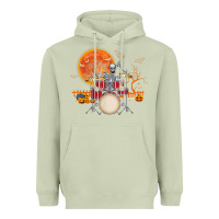 Matcha Skeleton Drummer Halloween Costume Playing Drums Mens Boys Heavyweight Hoodie - DesignPulse