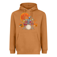 Meerkat Skeleton Drummer Halloween Costume Playing Drums Mens Boys Heavyweight Hoodie - DesignPulse