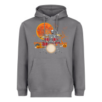 Storm Skeleton Drummer Halloween Costume Playing Drums Mens Boys Heavyweight Hoodie - DesignPulse
