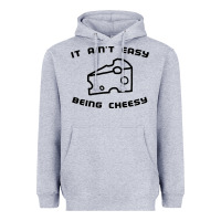 Heather Grey it ain't easy being cheesy Heavyweight Hoodie - DesignPulse