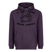 Plum it ain't easy being cheesy Heavyweight Hoodie - DesignPulse
