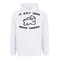 White it ain't easy being cheesy Heavyweight Hoodie - DesignPulse