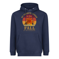 Navy feminist my favorite season is fall patriarchy retro vintage long slee Heavyweight Hoodie - DesignPulse