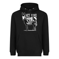 Black Nice Hand Sir Donkey Poker Funny Gambling Design For Fans Heavyweight Hoodie - DesignPulse