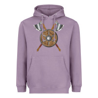 Lavender renaissance fair faire festival medieval theme axe shield Heavyweight Hoodie - DesignPulse