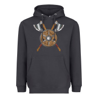 Smoke renaissance fair faire festival medieval theme axe shield Heavyweight Hoodie - DesignPulse