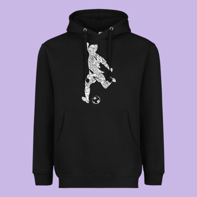 Soccer Player Ball Heavyweight Hoodie Designed By Designpulse