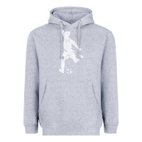 Heather Grey soccer player ball Heavyweight Hoodie - DesignPulse