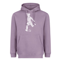 Lavender soccer player ball Heavyweight Hoodie - DesignPulse