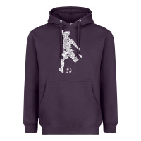 Plum soccer player ball Heavyweight Hoodie - DesignPulse